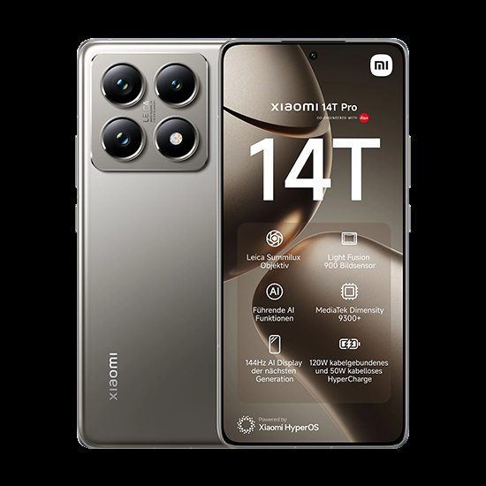Xiaomi 14T Pro (512GB, Grå) - Uden abonnementstilbud
