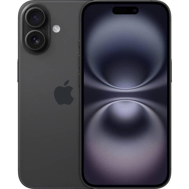 Apple iPhone 16 (128GB, Sort) - Uden abonnement!