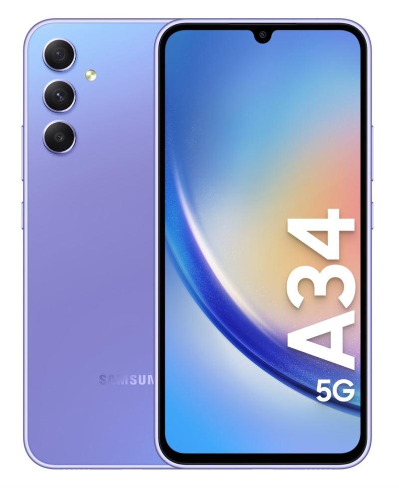 Samsung Galaxy A34 5G (256GB, Violet) – Uden abonnement