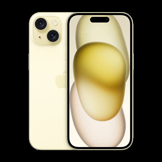 Apple iPhone 15 5G (256GB, Gul) - Uden abonnement