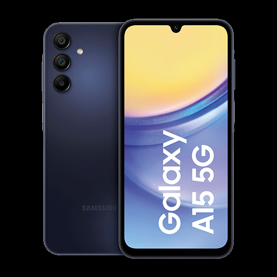 Samsung Galaxy A15 5G - 128GB Blå/Sort Uden Abonnement