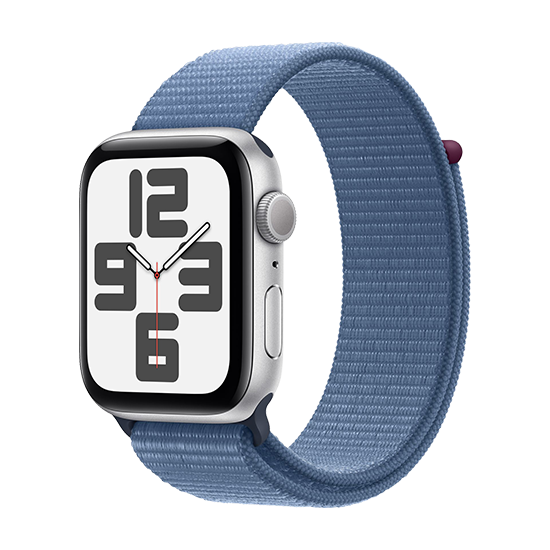Apple Watch SE2 (2023) 44mm Aluminium med Sport Loop - Vinterblå