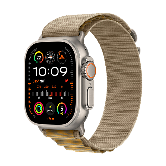 Apple Watch Ultra 2 49mm Titanium med Alpine Loop - Tan