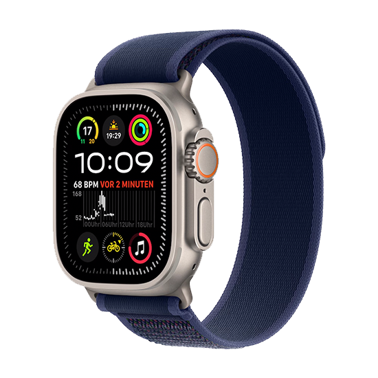 Apple Watch Ultra 2 LTE 49mm Titanium Cover med Trail Loop - Blå