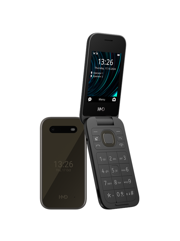 HMD 2660 Flip Black - Tidløs klaptelefon uden distraktioner