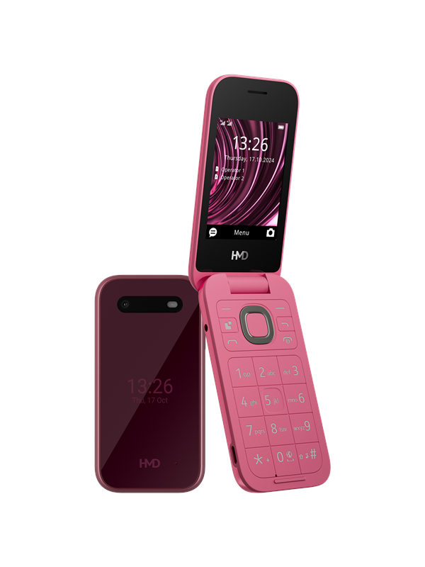 HMD 2660 Flip Red - Tidløs klaptelefon uden distraktioner