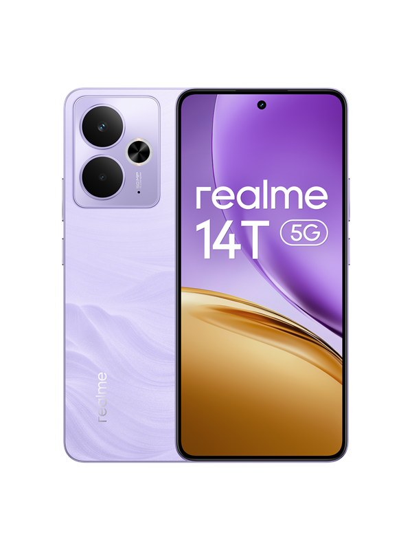 Realme 14t 5G Smartphone - 256GB, 8GB RAM, Lightning Purple