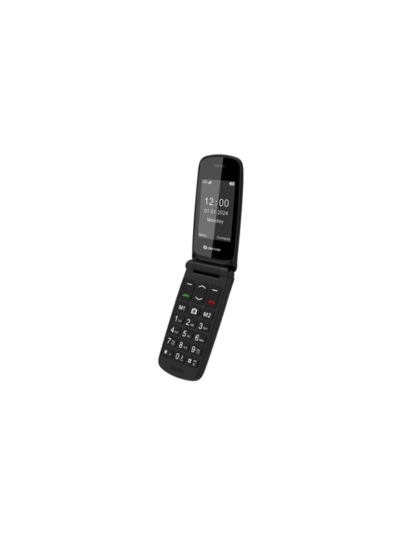 Denver BAS-24800L: 4G Klaptelefon til Seniorer med SOS-knap