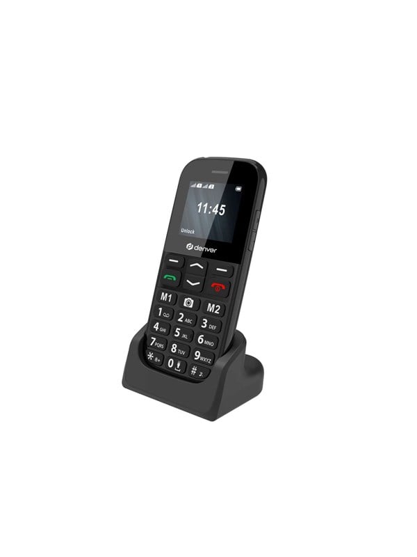 Denver BAS-18800L: 4G Klaptelefon til Seniorer med SOS-knap