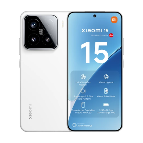 Xiaomi 15 5G (512GB, Hvid) - Uden abonnementstilbud