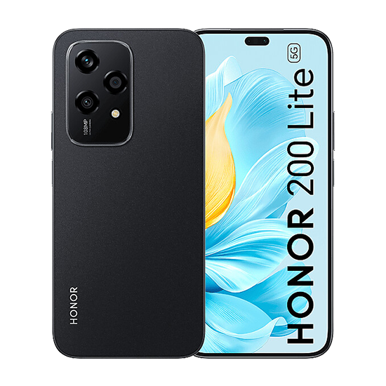 Honor 200 Lite 5G - 256GB i Midnight Black, Uden Abonnement