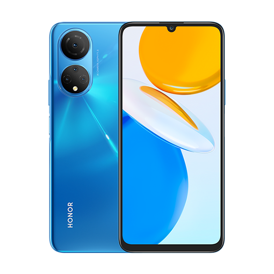 Honor X7 4G Mobiltelefon (128GB, Blå) - Uden Abonnement